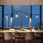Lampadario a sospensione moderno ed elegante a 6 luci con globi per isola cucina