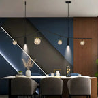 Lampadario a sospensione moderno ed elegante a 6 luci con globi per isola cucina