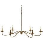 Lustre industriel vintage en métal à 6 lumières, de style candélabre.