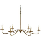 Lustre industriel vintage en métal à 6 lumières, de style candélabre.
