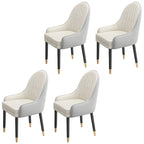 Chaise de salle à manger moderne en cuir avec accoudoirs