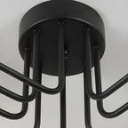 Plafonnier semi-encastré industriel Sputnik en fonte noire