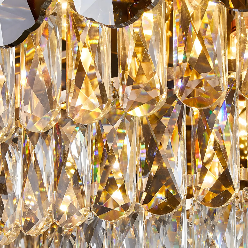 Suspension LED en cristal de luxe pour îlot de cuisine