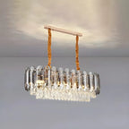 Suspension LED en cristal de luxe pour îlot de cuisine