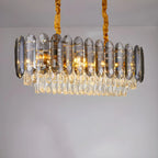 Suspension LED en cristal de luxe pour îlot de cuisine
