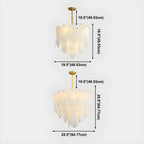 Lampadario Moderno Minimalista Ovale Bianco in Vetro