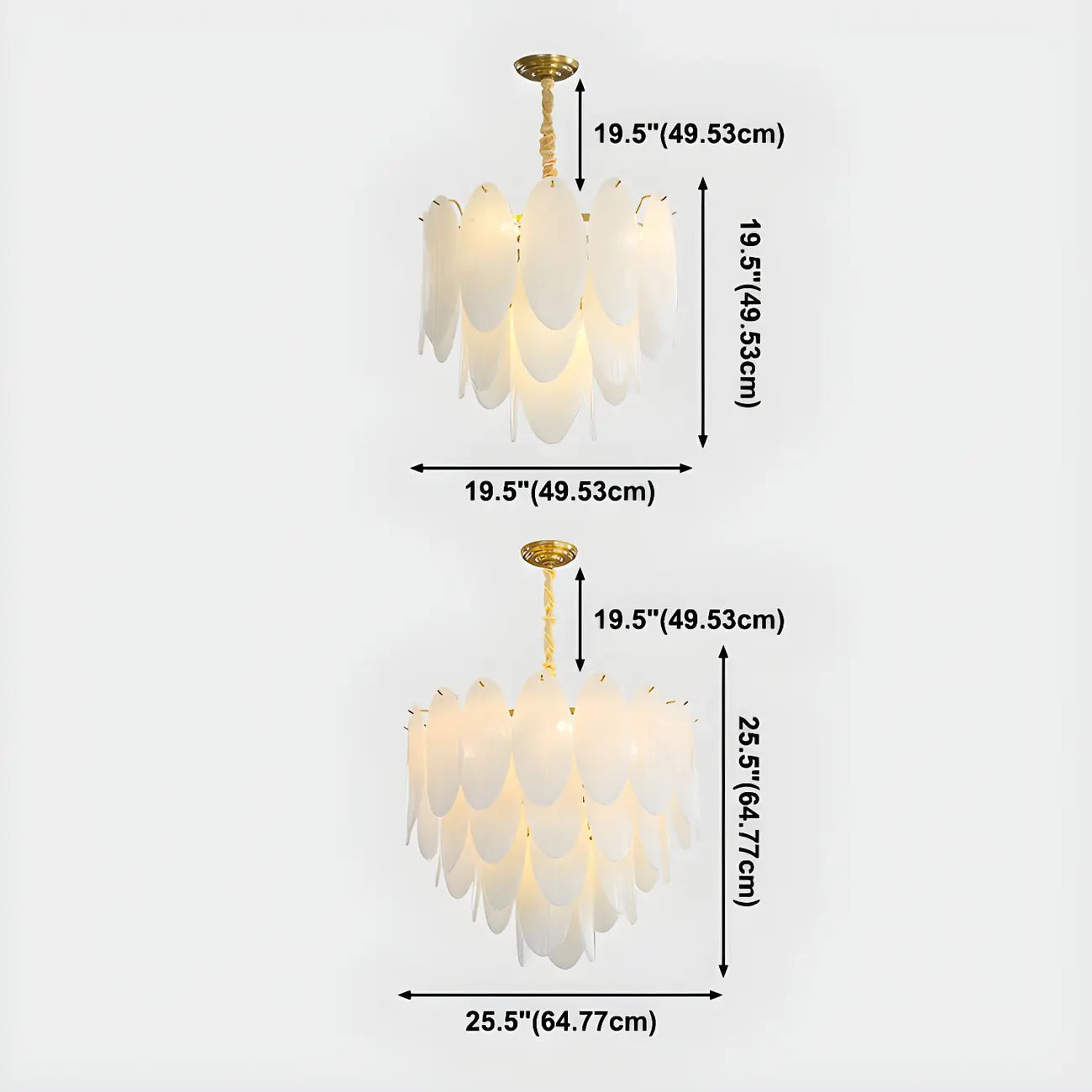 Lampadario Moderno Minimalista Ovale Bianco in Vetro