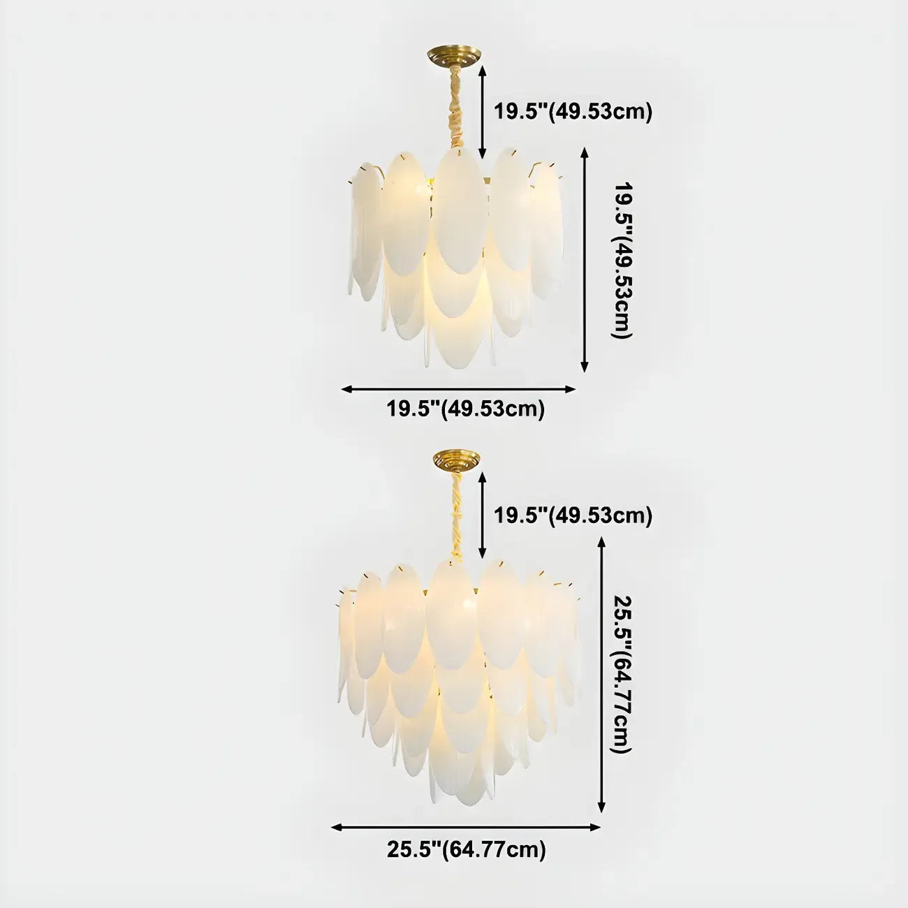 Lampadario Moderno Minimalista Ovale Bianco in Vetro