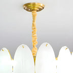 Lampadario Moderno Minimalista Ovale Bianco in Vetro