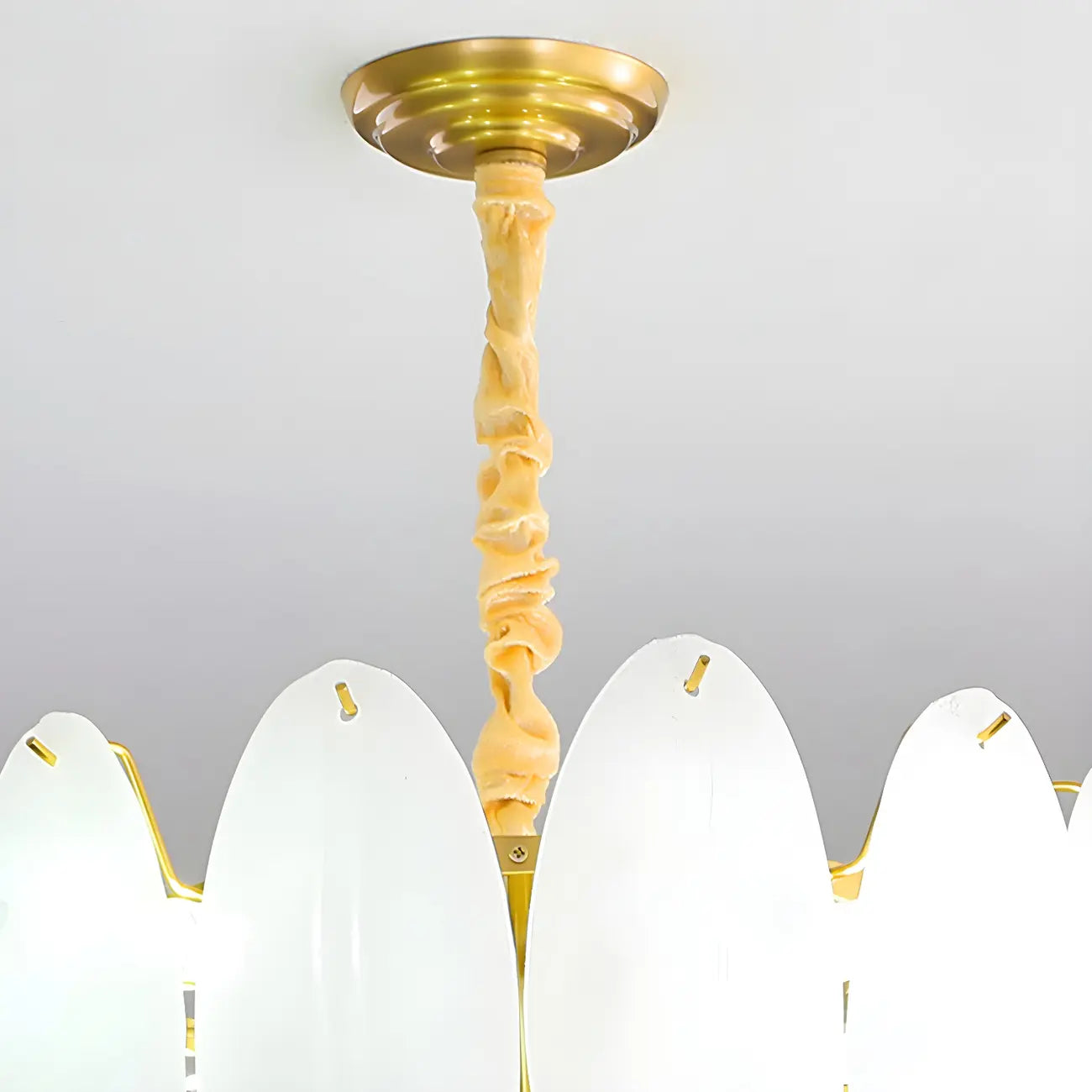 Lampadario Moderno Minimalista Ovale Bianco in Vetro