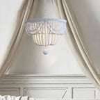 Lustre suspendu bohème bleu à 4 lumières réglable