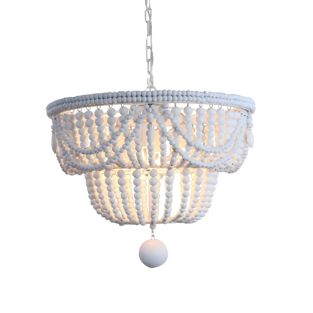 Lustre suspendu bohème bleu à 4 lumières réglable