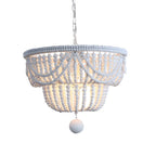 Lustre suspendu bohème bleu à 4 lumières réglable