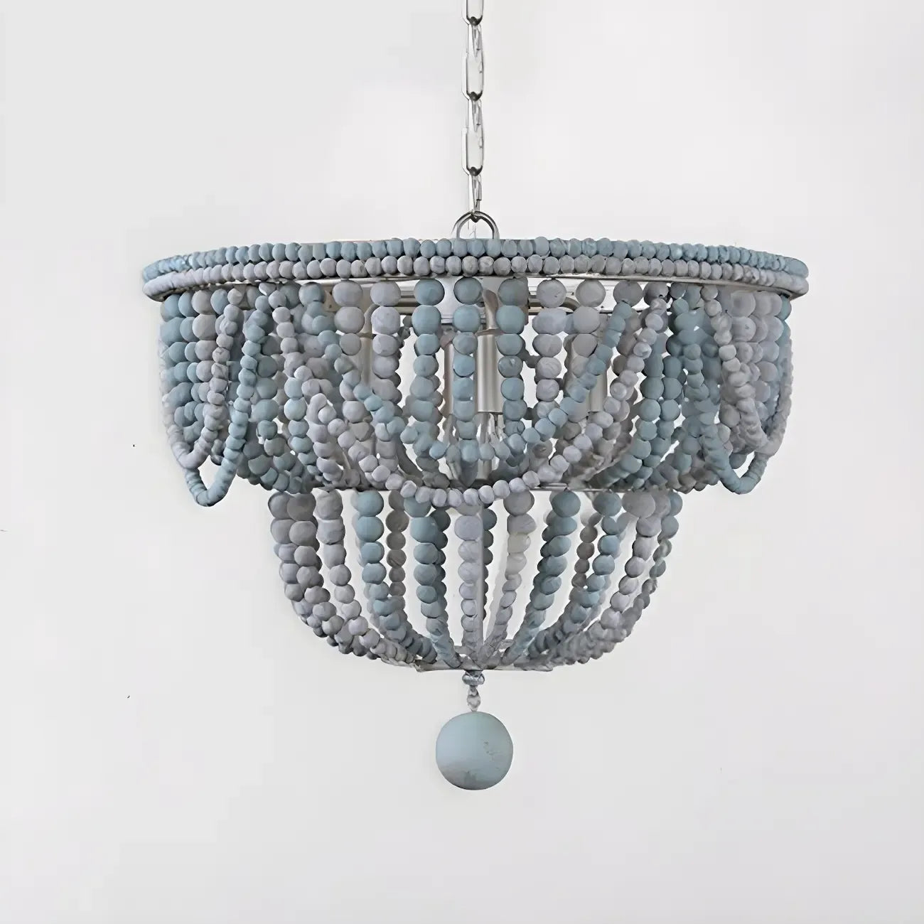 Lustre suspendu bohème bleu à 4 lumières réglable