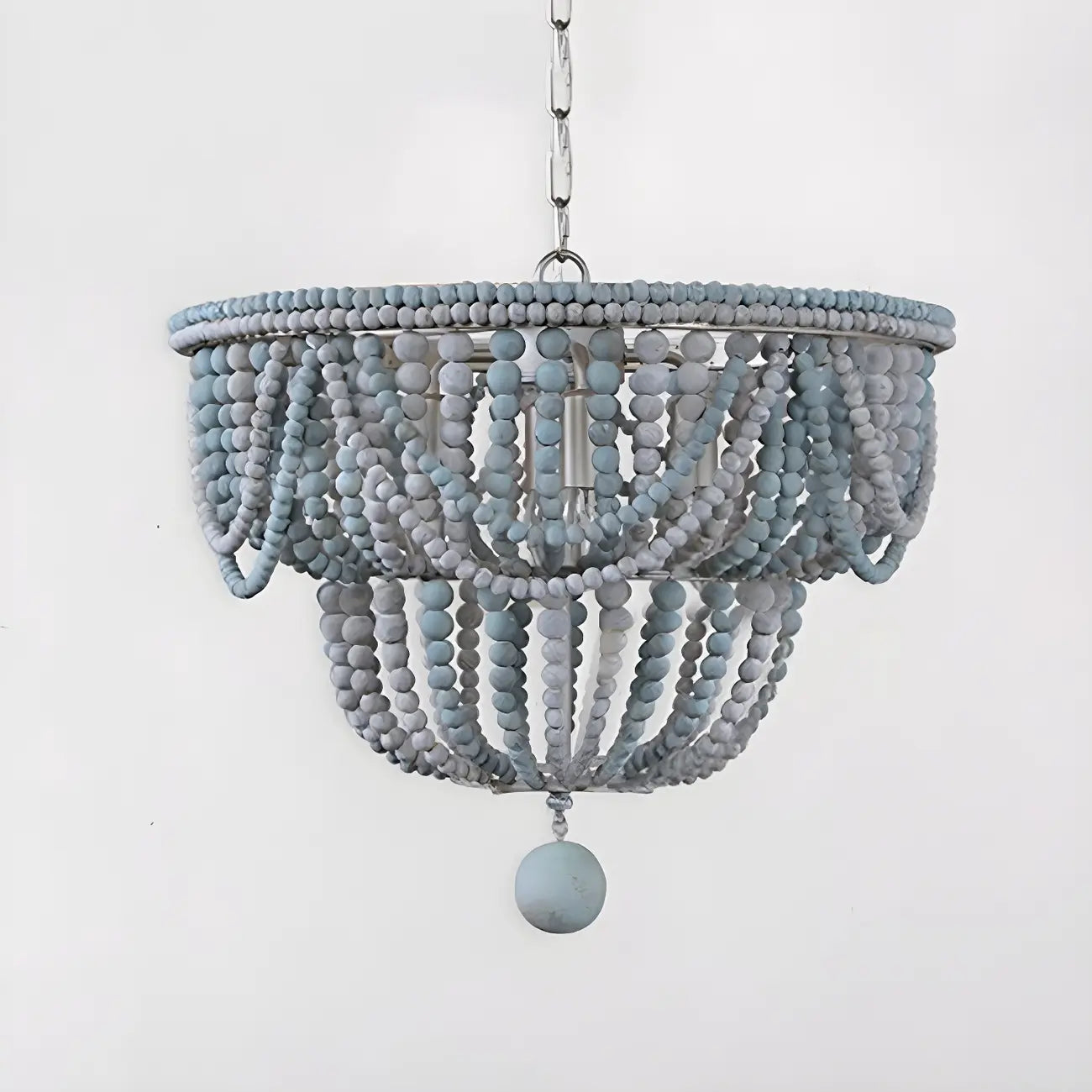 Lustre suspendu bohème bleu à 4 lumières réglable