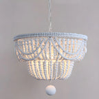 Lustre suspendu bohème bleu à 4 lumières réglable