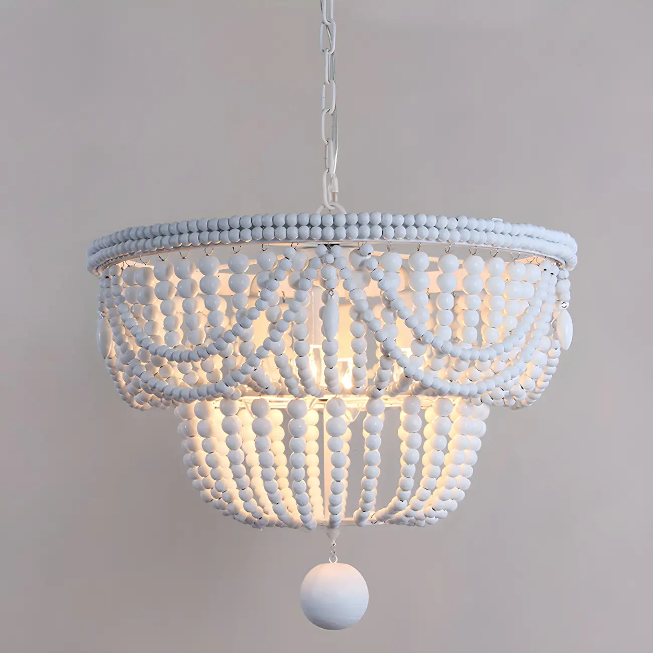 Lustre suspendu bohème bleu à 4 lumières réglable