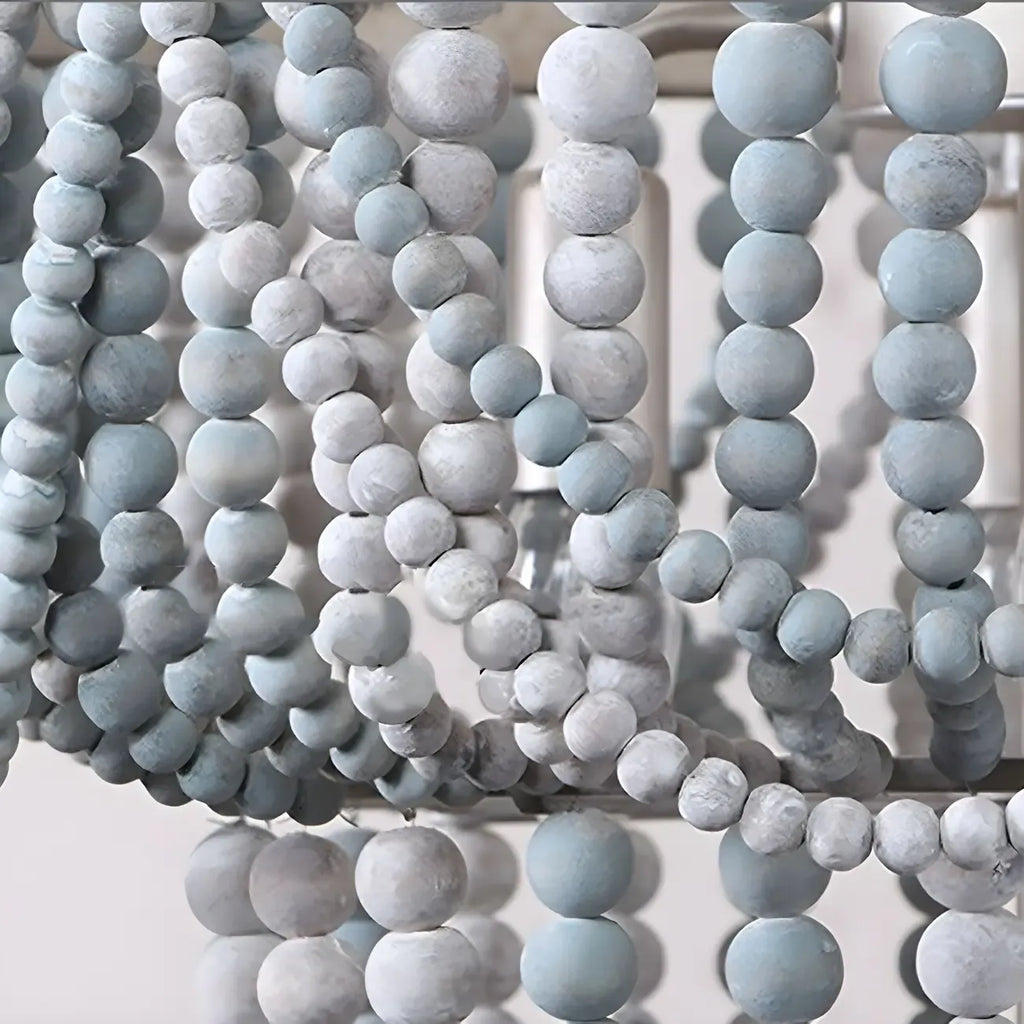Lustre suspendu bohème bleu à 4 lumières réglable