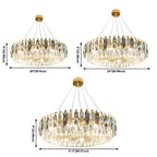 Lustre ovale moderne et élégant en cristal clair