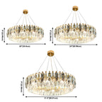 Lustre ovale moderne et élégant en cristal clair