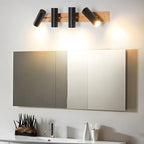 Appliques murales cylindriques blanches à 4 lumières pour salle de bain, câblées