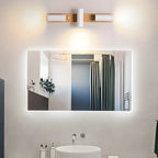Appliques murales cylindriques blanches à 4 lumières pour salle de bain, câblées
