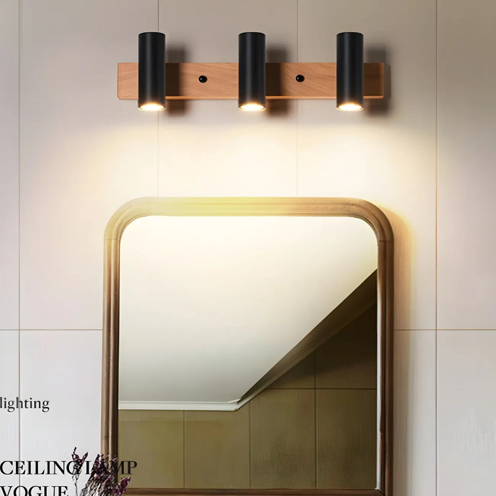 Appliques murales cylindriques blanches à 4 lumières pour salle de bain, câblées