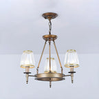 Lustre rustique avec abat-jour en cristal et chaîne réglable