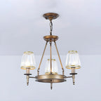 Lustre rustique avec abat-jour en cristal et chaîne réglable