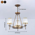 Lustre rustique avec abat-jour en cristal et chaîne réglable