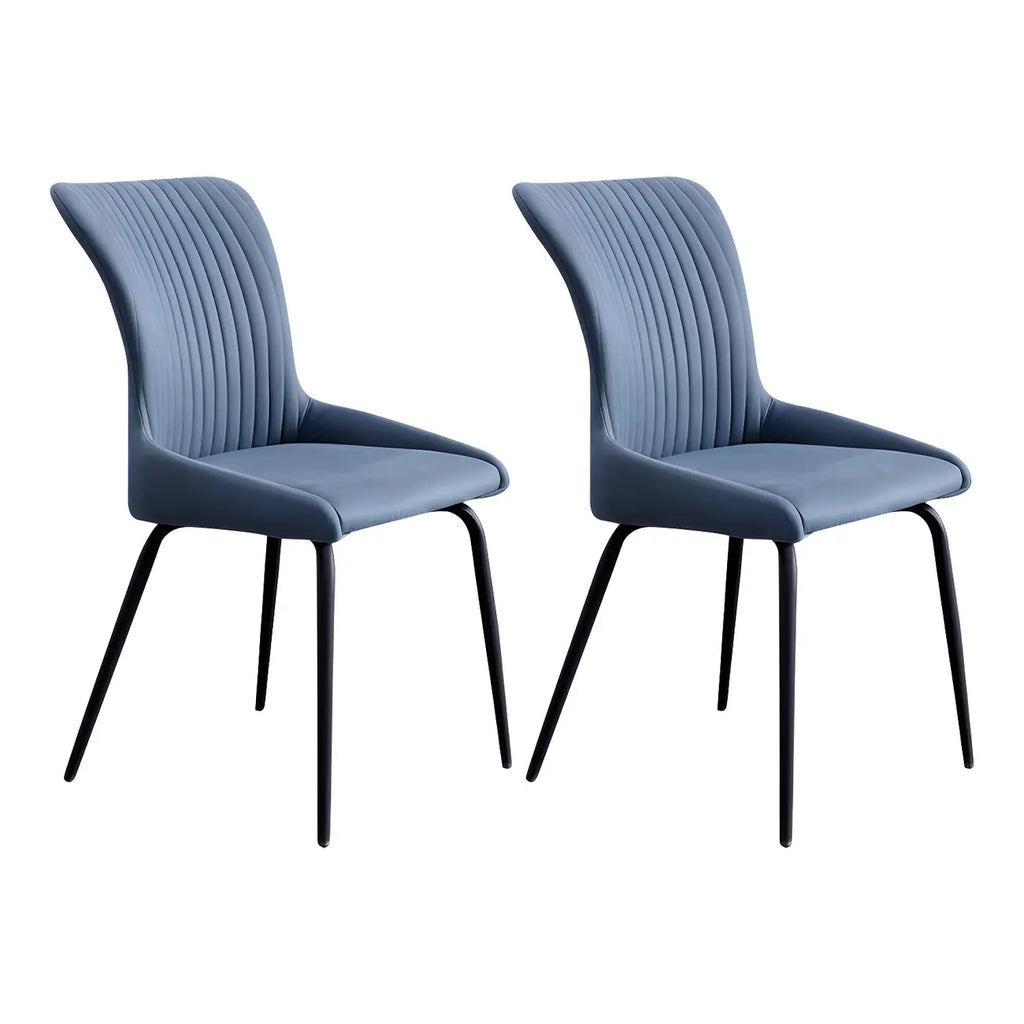 Chaises de cuisine/salle à manger industrielles gris foncé sans accoudoirs