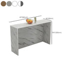 Table de bar rectangulaire blanche en bois pour salon