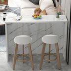 Table de bar rectangulaire blanche en bois pour salon