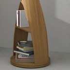 Bibliothèque verticale contemporaine en bois à 5 niveaux en forme de sablier