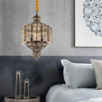 Mini lustre-lanterne marocain en laiton squelette