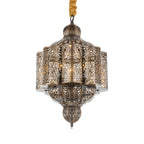 Mini lustre-lanterne marocain en laiton squelette