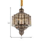 Mini lustre-lanterne marocain en laiton squelette