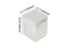Table d'appoint cubique compacte en bois blanc avec étagère ouverte