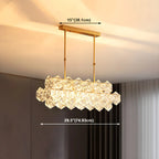 Lustre luxueux en laiton et cristal pour salle à manger