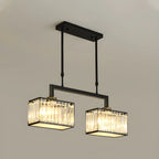 Suspension moderne en cristal doré pour îlot de cuisine