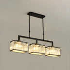 Suspension moderne en cristal doré pour îlot de cuisine