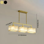 Suspension moderne en cristal doré pour îlot de cuisine