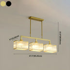 Suspension moderne en cristal doré pour îlot de cuisine