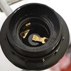 Lampada da parete a 2 luci con braccio girevole color argento e paralume in tessuto