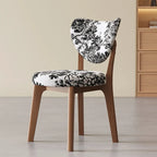 Chaise de salle à manger moderne sans accoudoirs à oreilles en similicuir
