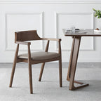 Ensemble de 2 chaises de salle à manger en bois massif style milieu du siècle