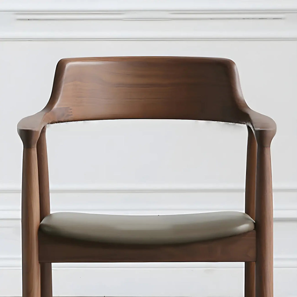 Ensemble de 2 chaises de salle à manger en bois massif style milieu du siècle