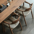 Ensemble de 2 chaises de salle à manger en bois massif style milieu du siècle