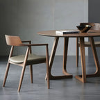 Ensemble de 2 chaises de salle à manger en bois massif style milieu du siècle