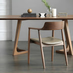 Ensemble de 2 chaises de salle à manger en bois massif style milieu du siècle